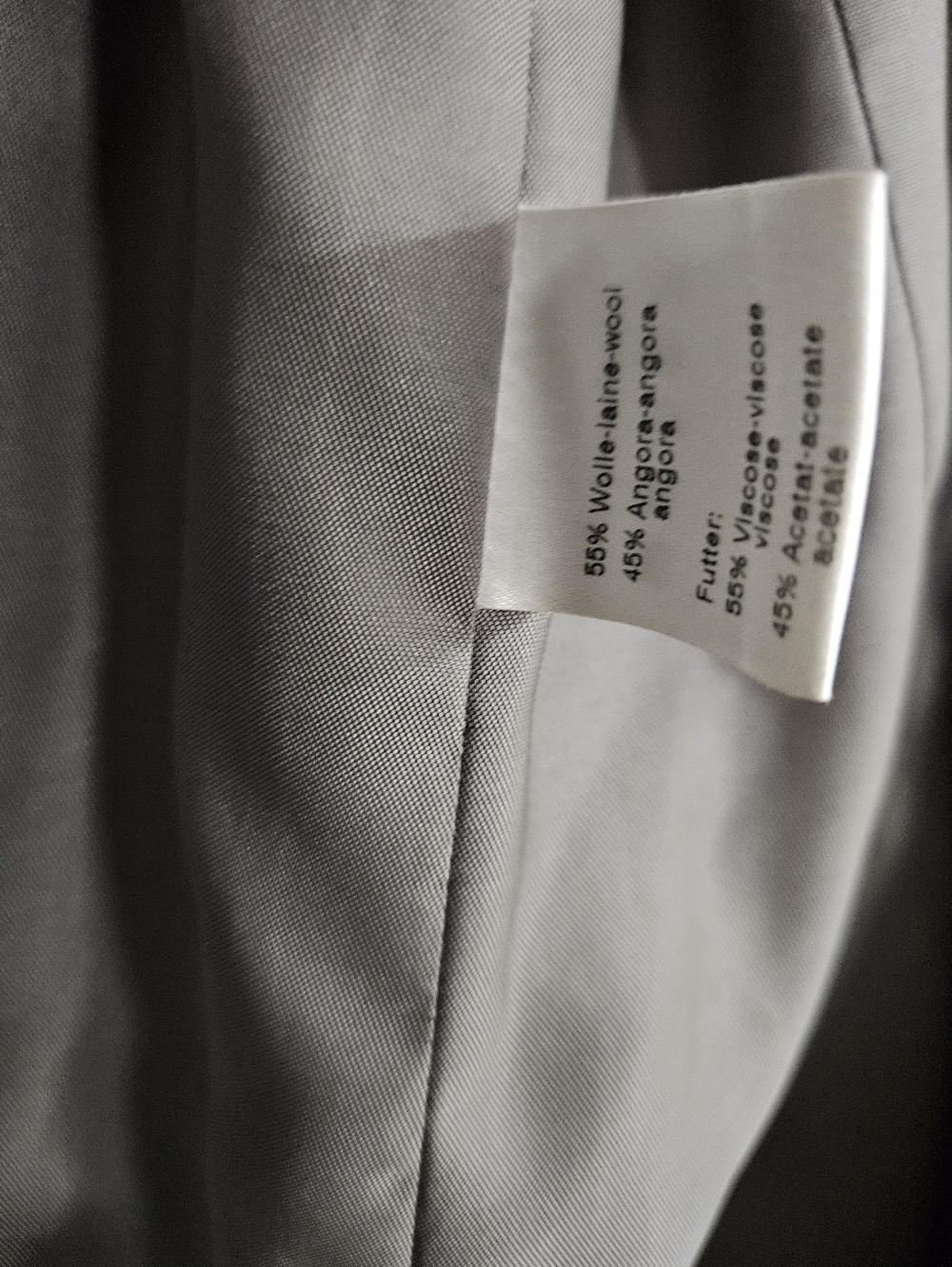 Akris X Bergdorf Goodman Punto Charcoal Gray Wool Blend Stand-Collar Coat - Picture 7 of 8